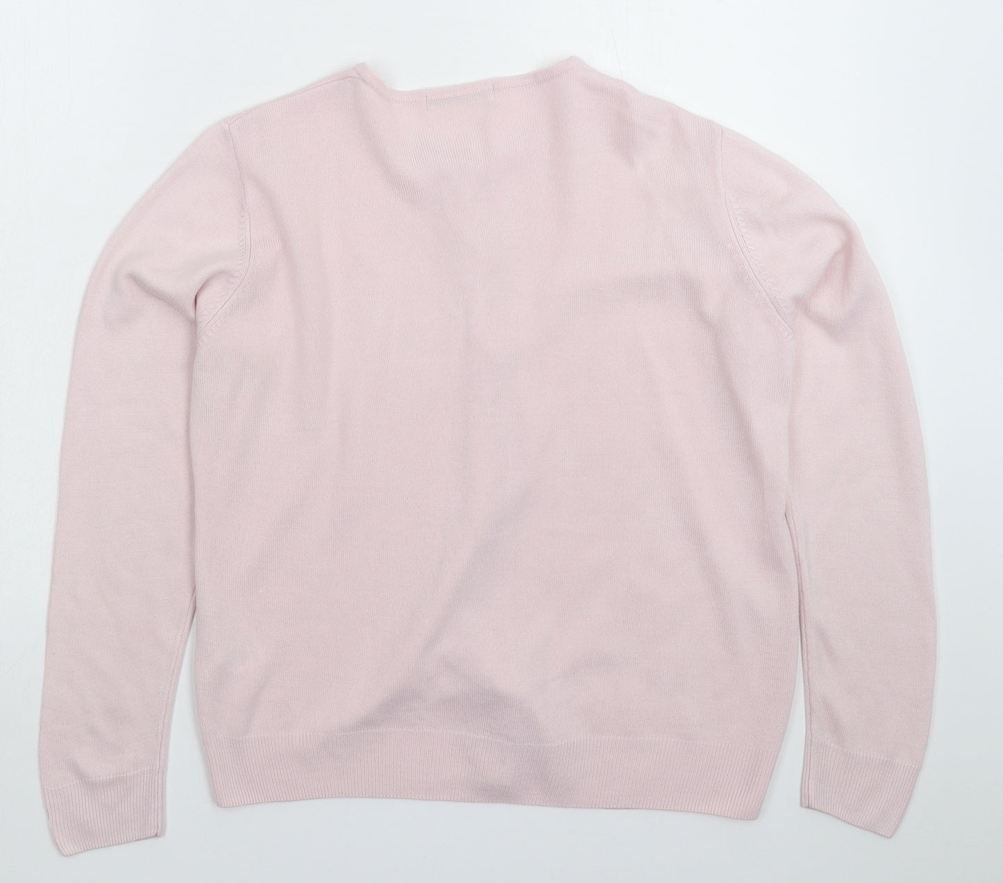 Marks and Spencer Womens Pink  Knit Cardigan Jumper Size 14