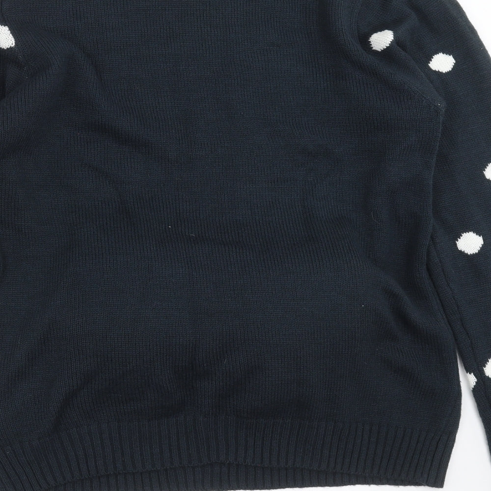 Star Clothing Mens Blue  Knit Pullover Jumper Size L  - christmas