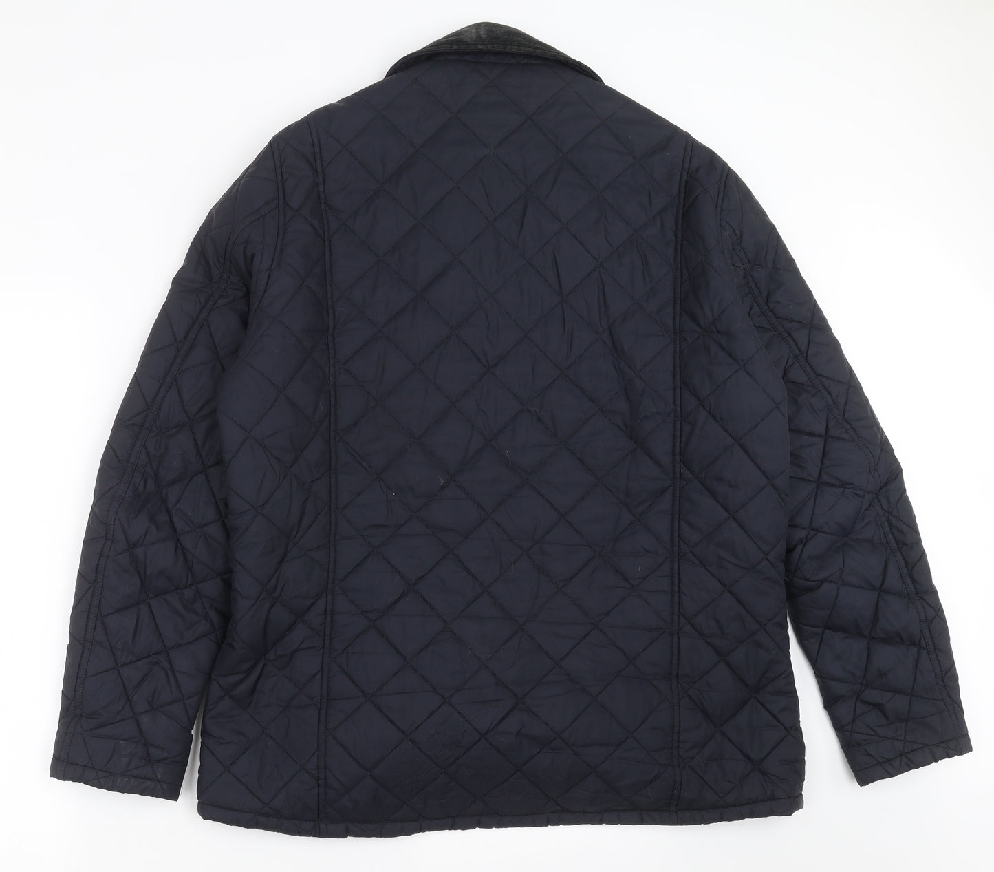 Barbour Mens Blue Argyle/Diamond  Quilted Jacket Size XL