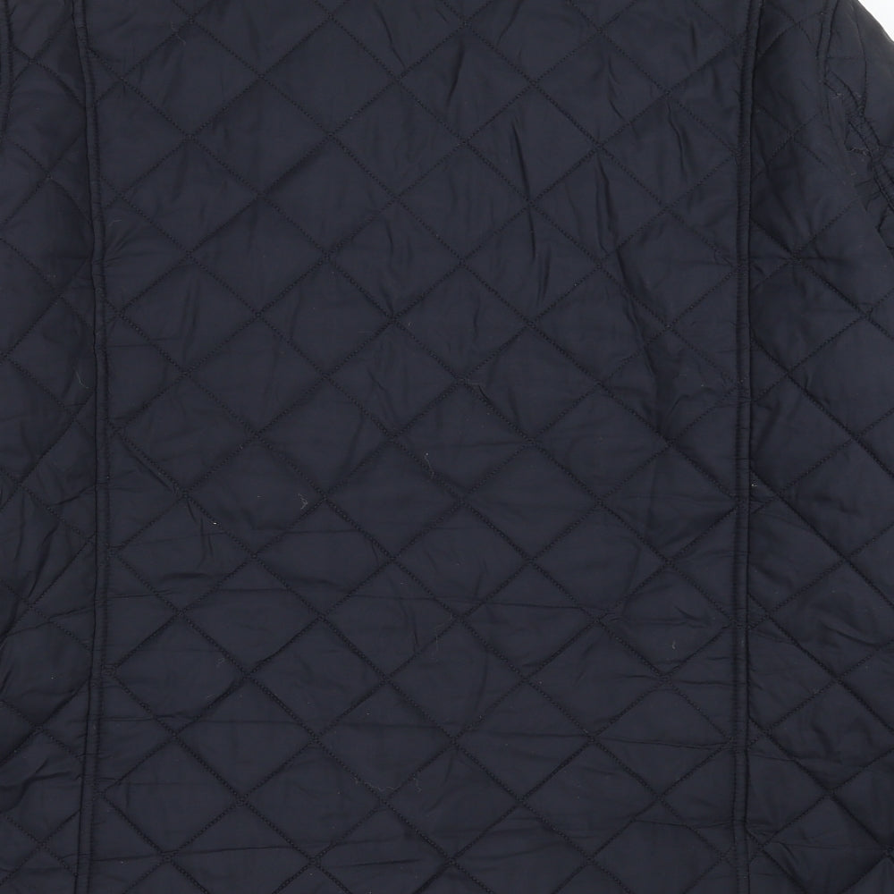 Barbour Mens Blue Argyle/Diamond  Quilted Jacket Size XL
