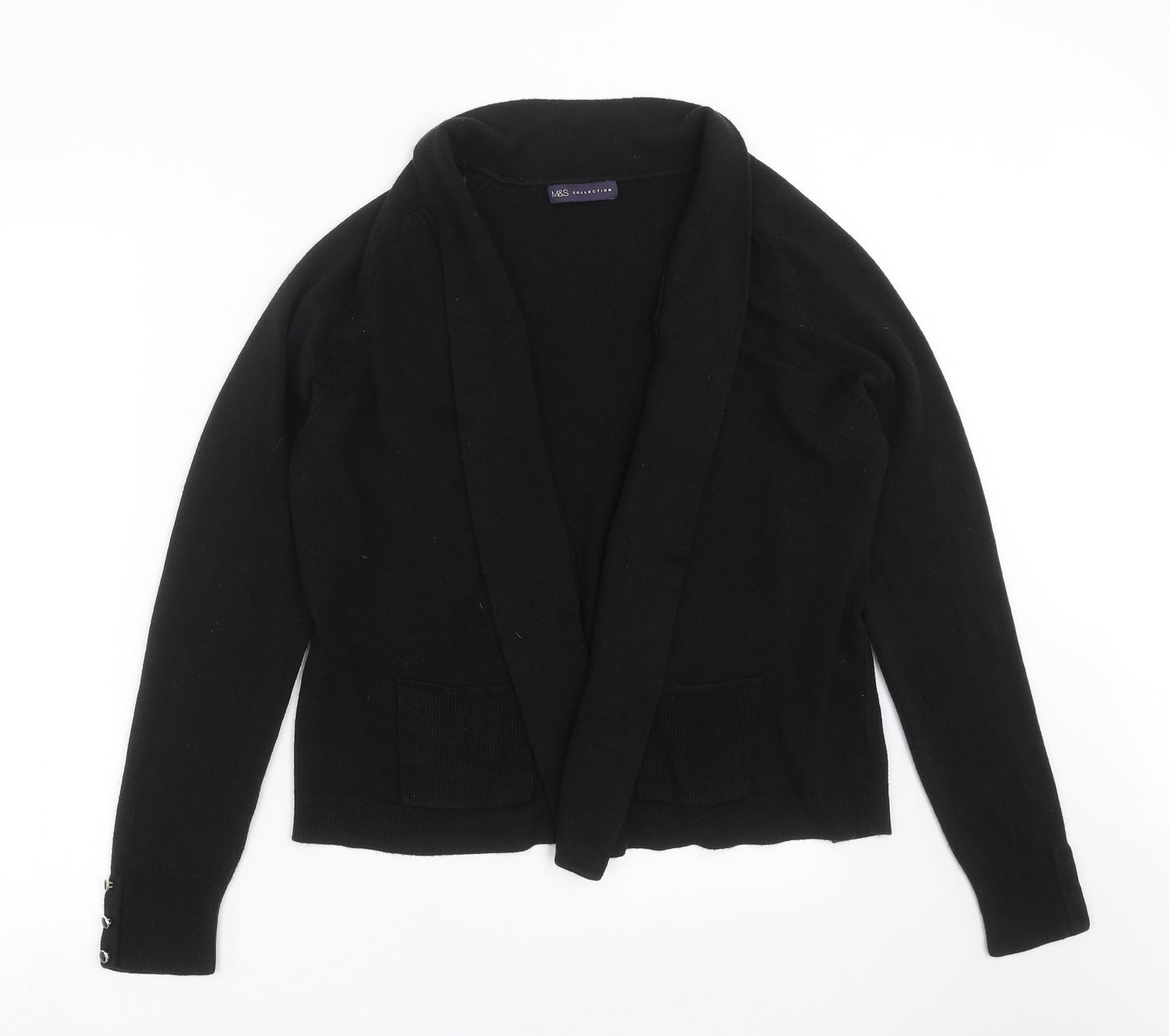 Marks and Spencer Womens Black  Knit Cardigan Jumper Size 18
