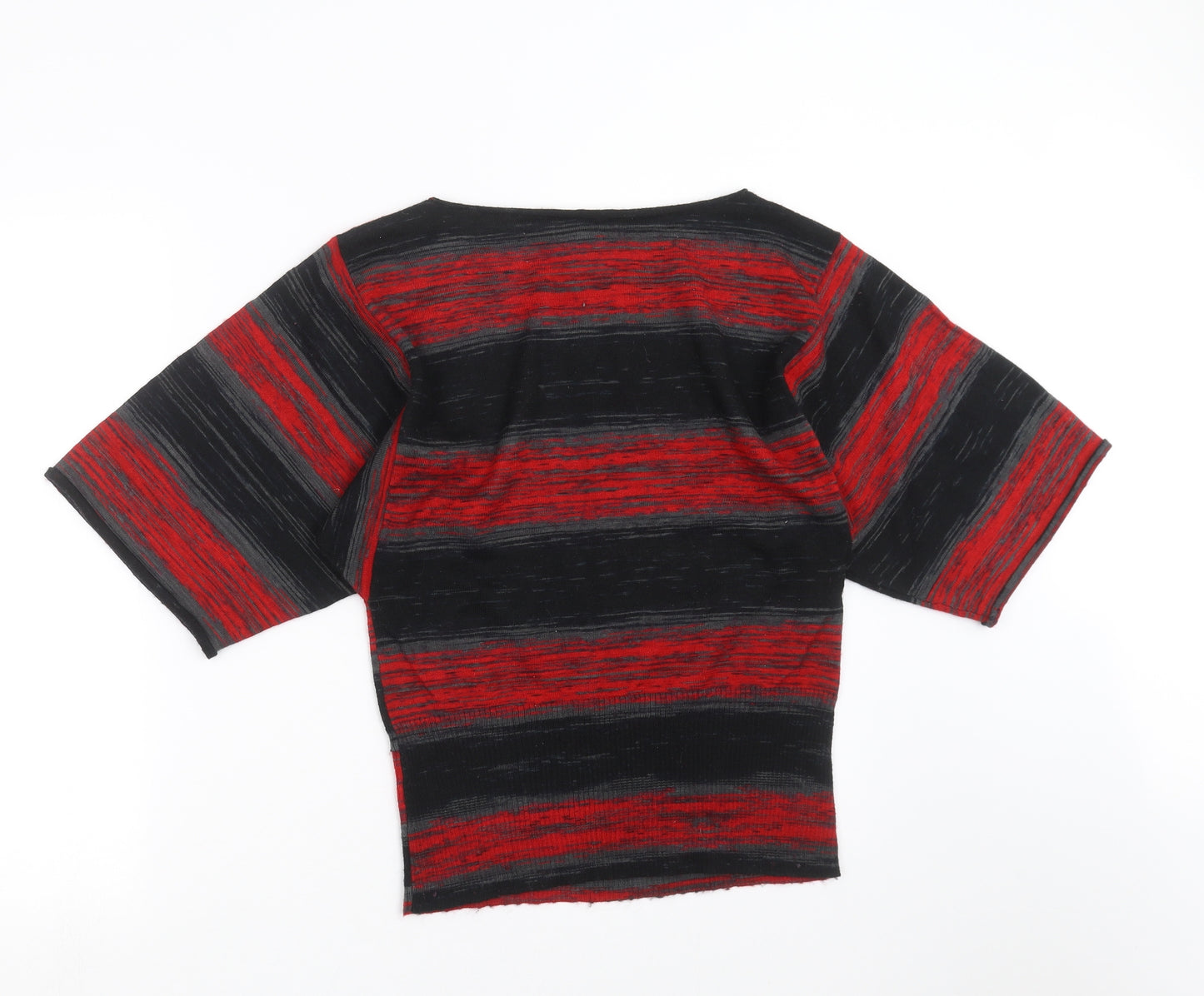 Style&co. Womens Red Striped Knit Pullover Jumper Size L