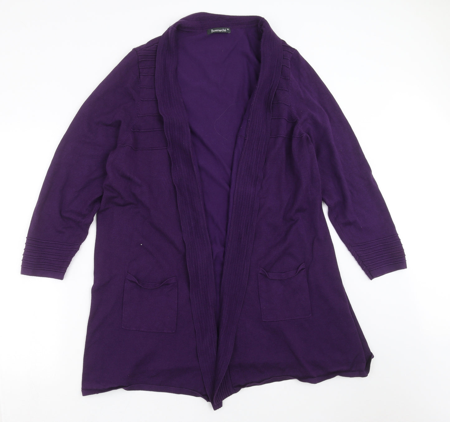Bonmarché Womens Purple  Knit Cardigan Jumper Size XL