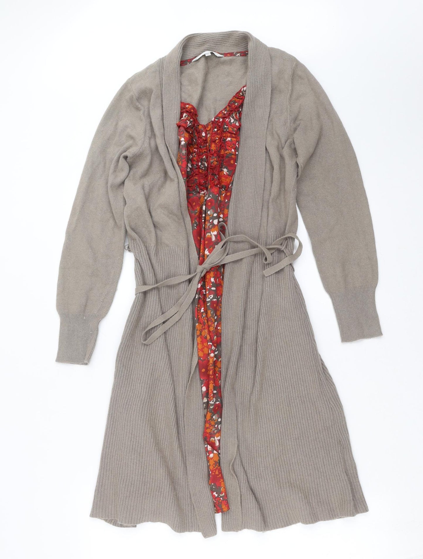 Rocha John Rocha Womens Beige   Jumper Dress  Size 12  - cardigan dress