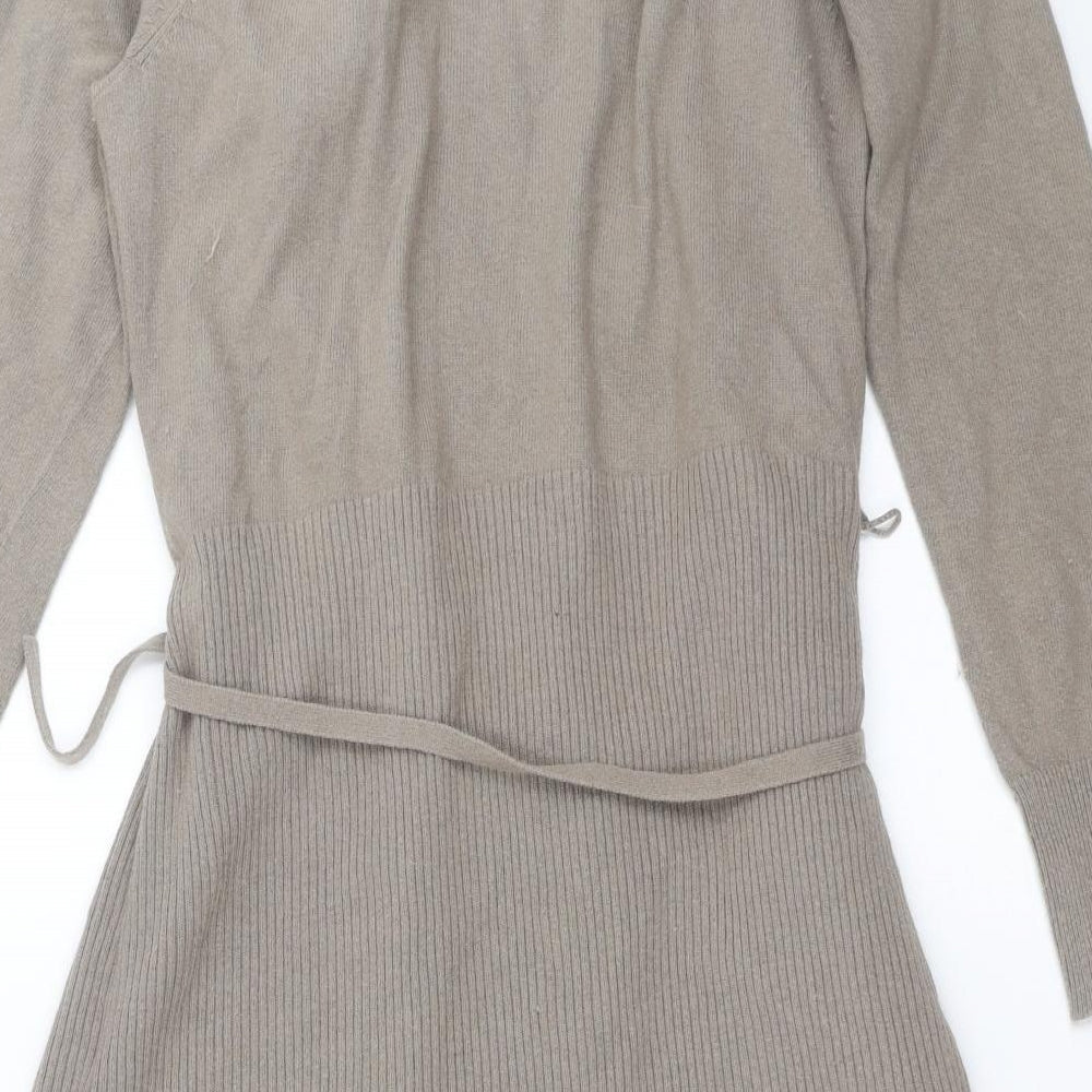 Rocha John Rocha Womens Beige   Jumper Dress  Size 12  - cardigan dress