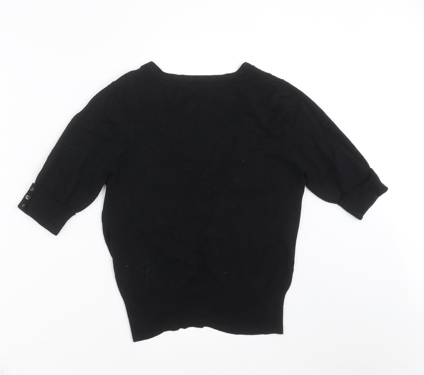 George Womens Black  Knit Cardigan Jumper Size 12