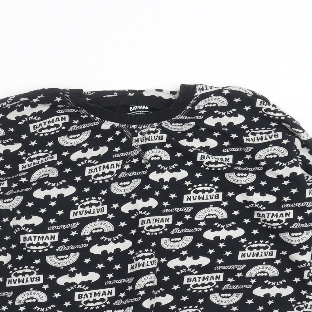 Primark Womens Black Solid  Top Pyjama Top Size S  - BATMAN