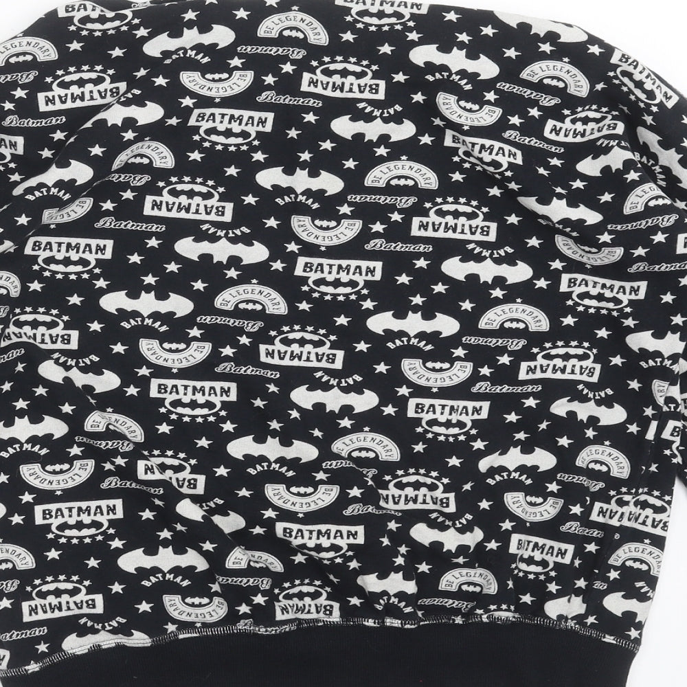 Primark Womens Black Solid  Top Pyjama Top Size S  - BATMAN