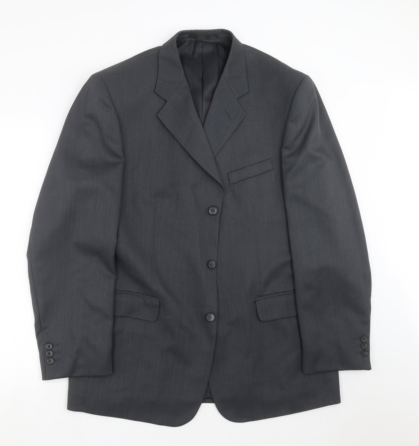 ZANTOS Mens Grey   Jacket Suit Jacket Size 42