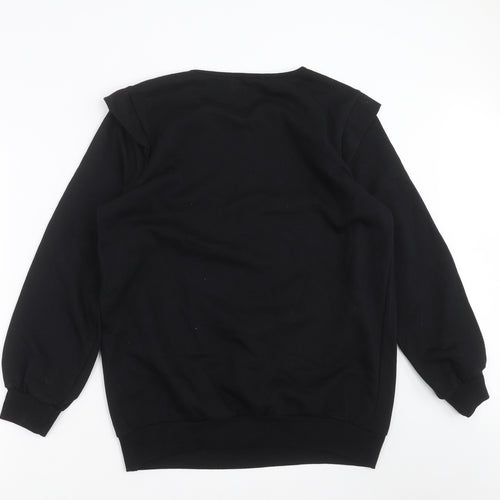 George Womens Black   Pullover Sweatshirt Size M  - beaded detail
