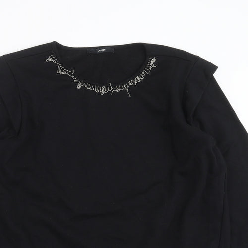 George Womens Black   Pullover Sweatshirt Size M  - beaded detail