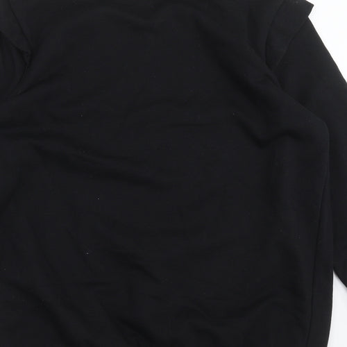 George Womens Black   Pullover Sweatshirt Size M  - beaded detail