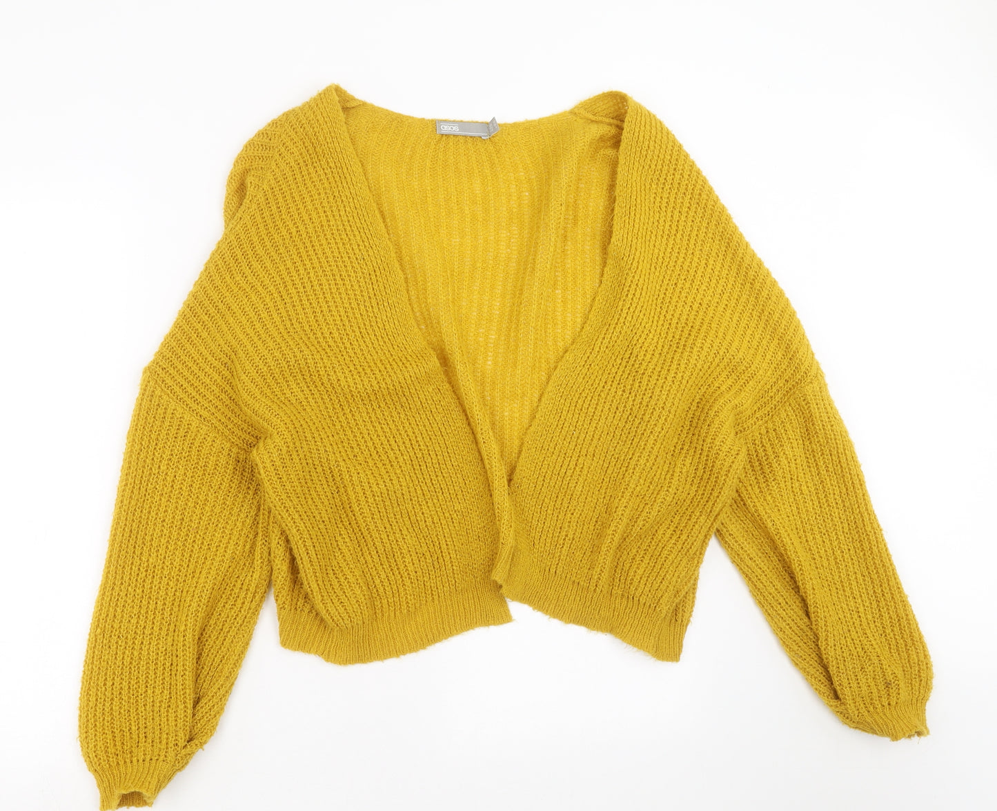 ASOS Womens Yellow  Knit Cardigan Jumper Size 10