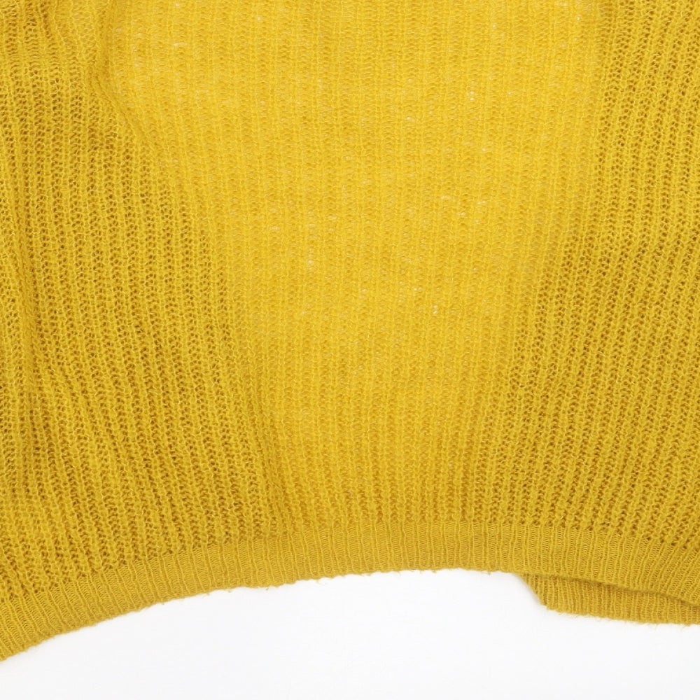ASOS Womens Yellow  Knit Cardigan Jumper Size 10