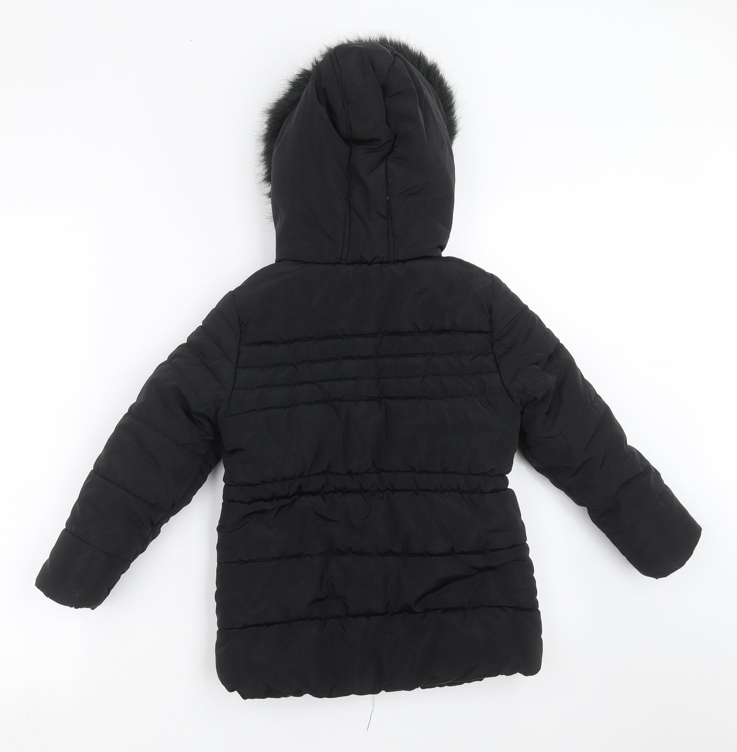 George Girls Black   Jacket Coat Size 6-7 Years