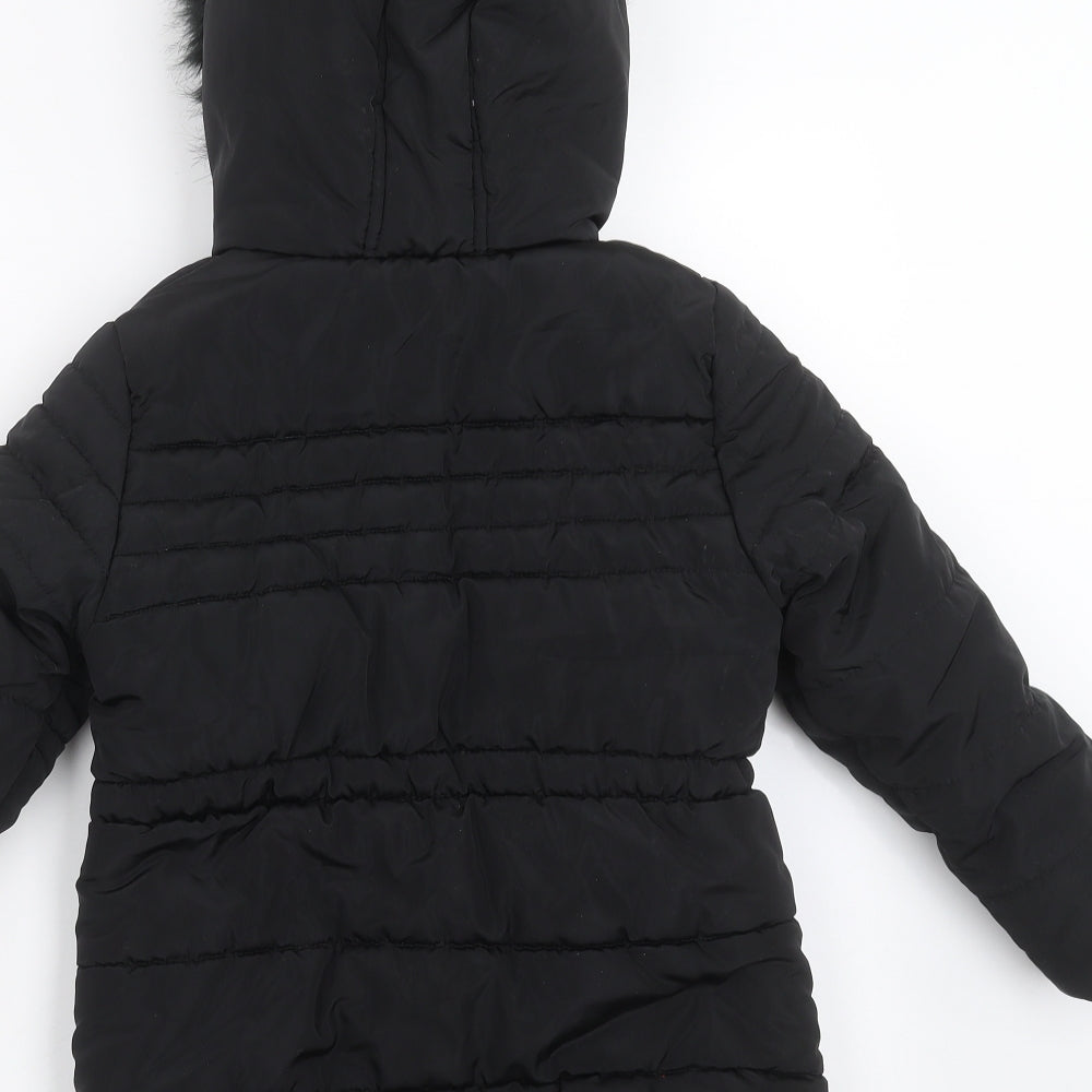 George Girls Black   Jacket Coat Size 6-7 Years