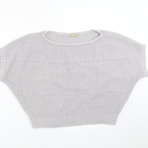 TU Womens Grey  Knit Pullover Jumper Size 12