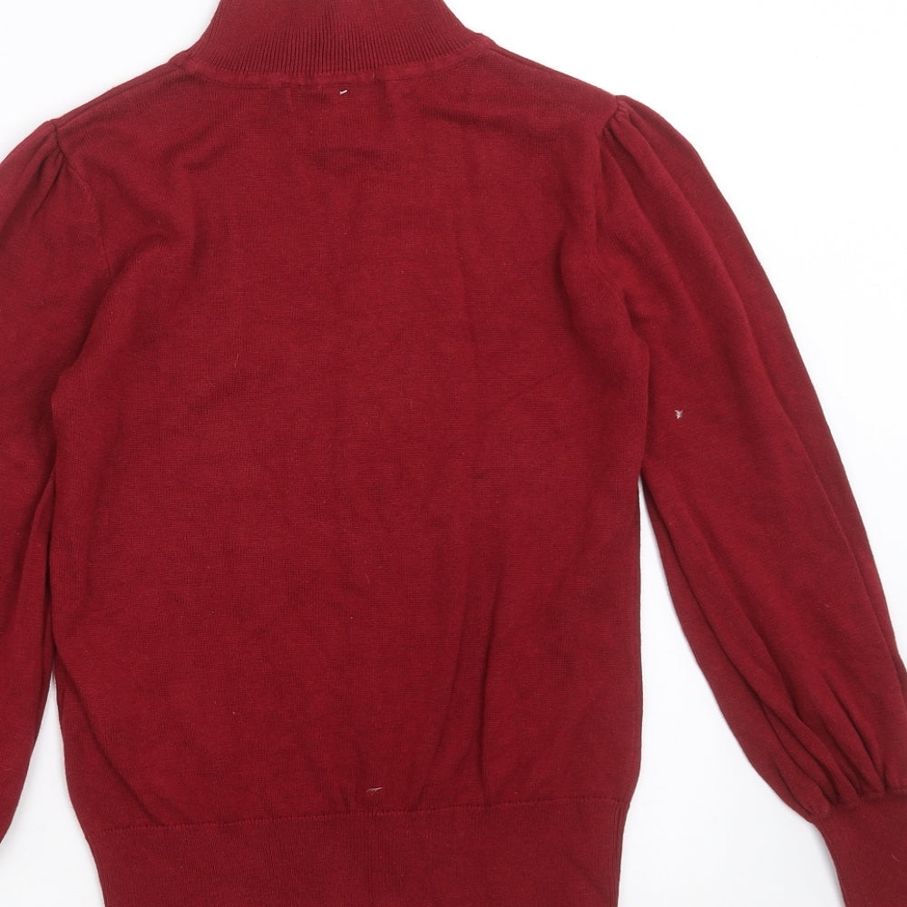 Very Womens Red  Knit Pullover Jumper Size 10