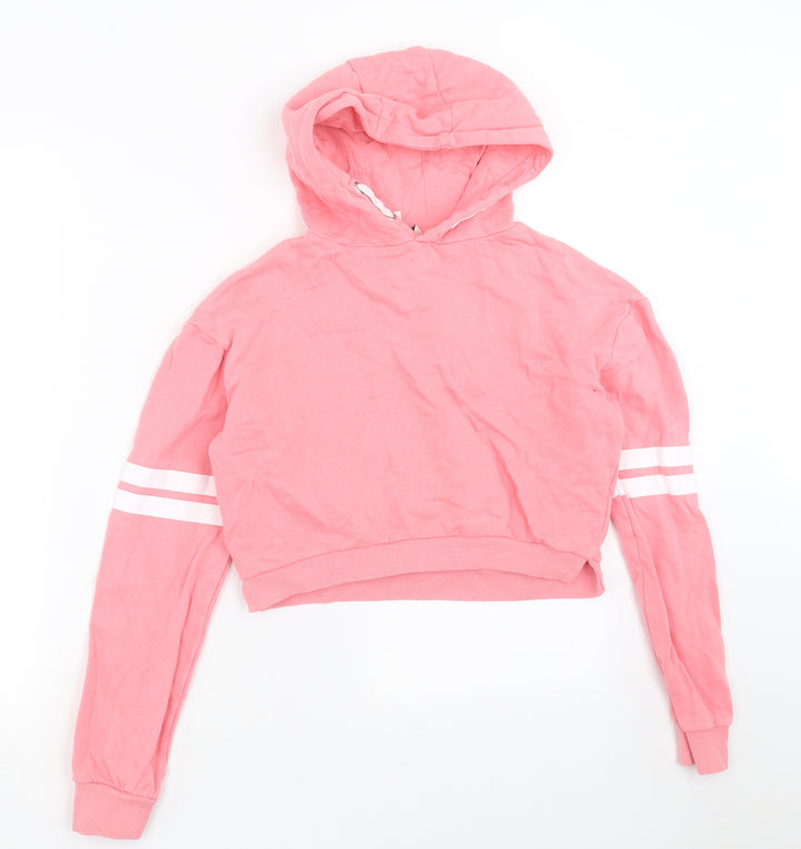 Miss Evie  Girls Pink   Pullover Hoodie Size 11-12 Years  - cropped