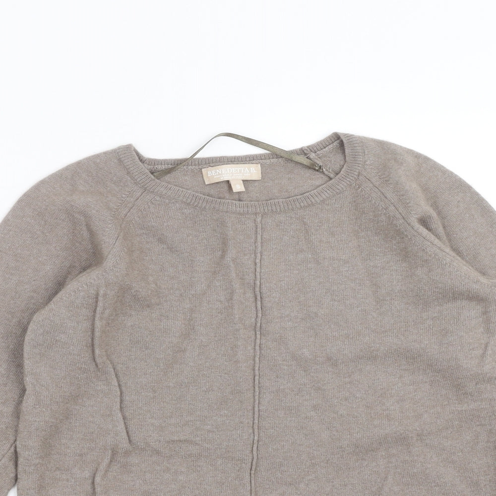 Benedetta B. Womens Brown  Knit Pullover Jumper Size 8