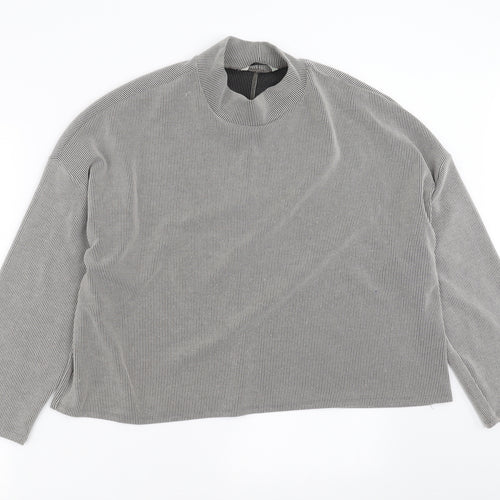 George Womens Grey Striped  Pullover Jumper Size 14