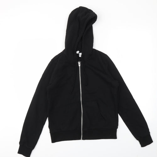 H&M Womens Black   Full Zip Jumper Size S