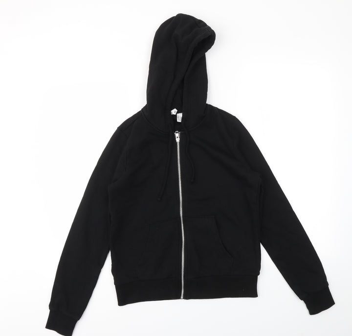 H&M Womens Black   Full Zip Jumper Size S