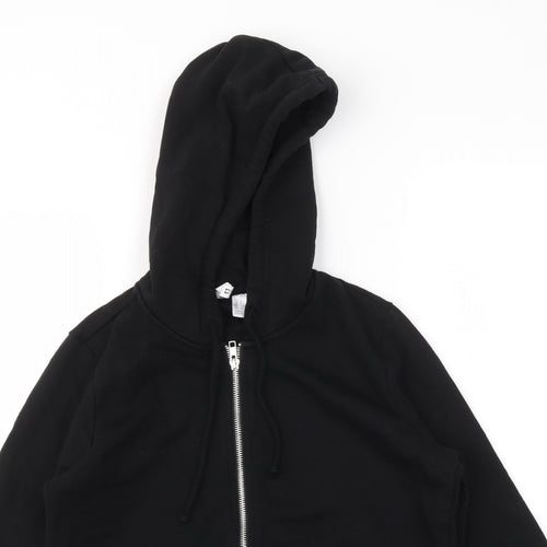 H&M Womens Black   Full Zip Jumper Size S