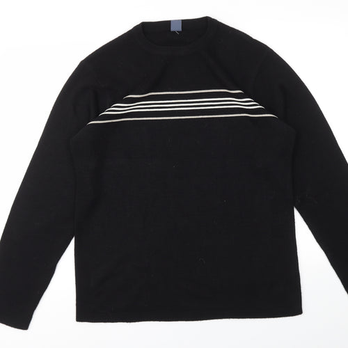 Easy Mens Black Houndstooth  Pullover Sweatshirt Size XL