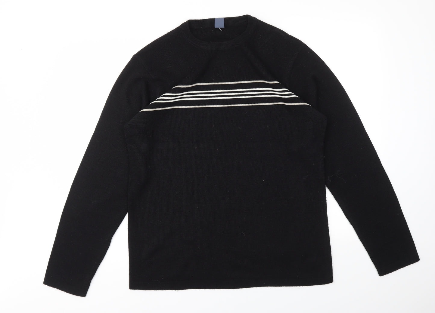 Easy Mens Black Houndstooth  Pullover Sweatshirt Size XL
