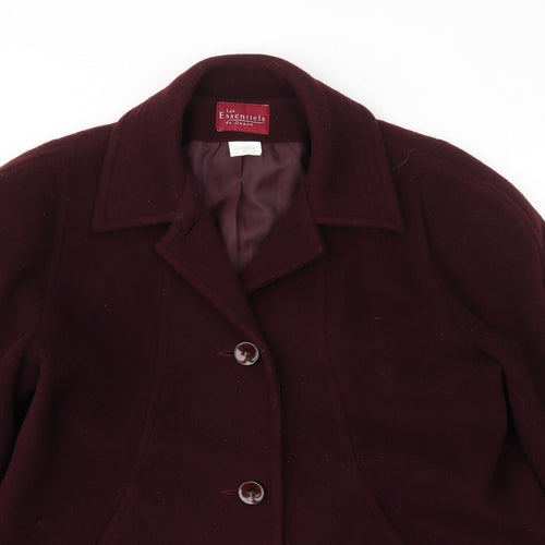 ESSENTIEL Womens Purple   Jacket Coat Size 16