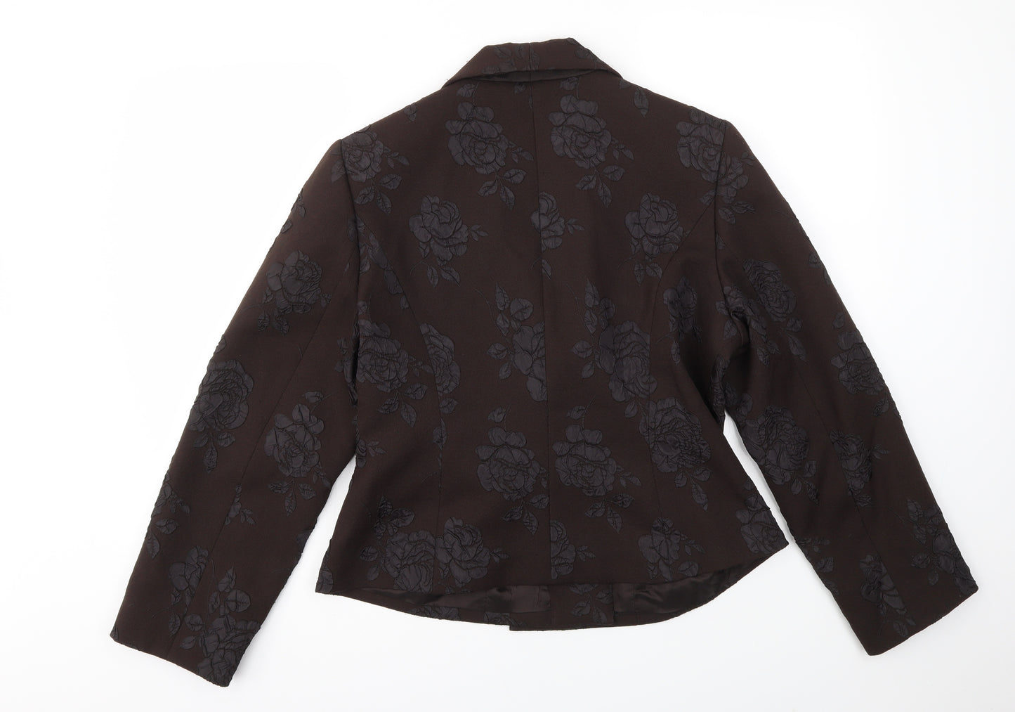 ALEX&CO Womens Brown Floral  Jacket Blazer Size 18