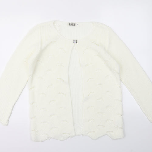 ENVY US Womens Ivory   Cardigan Jumper Size M