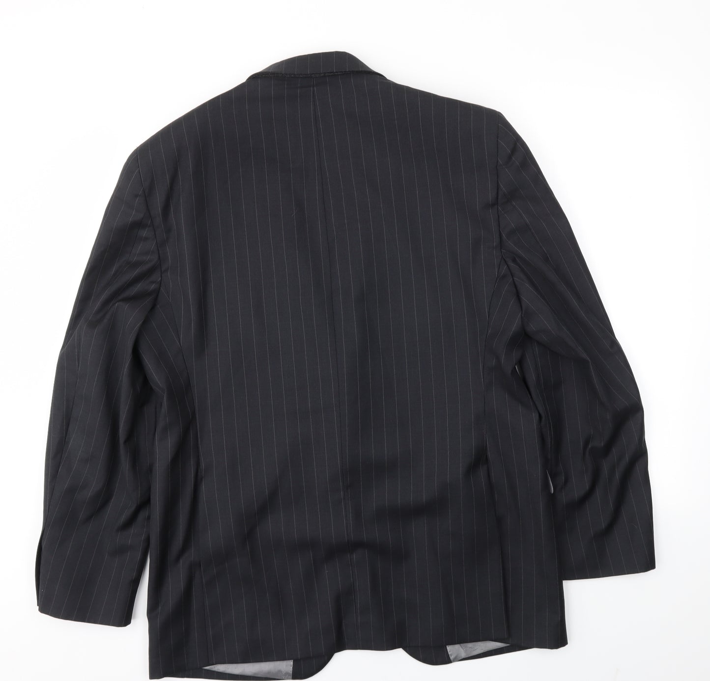 OUSTIN REED Mens Black Striped  Jacket Blazer Size 40