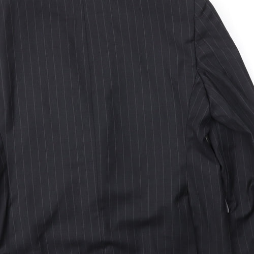 OUSTIN REED Mens Black Striped  Jacket Blazer Size 40