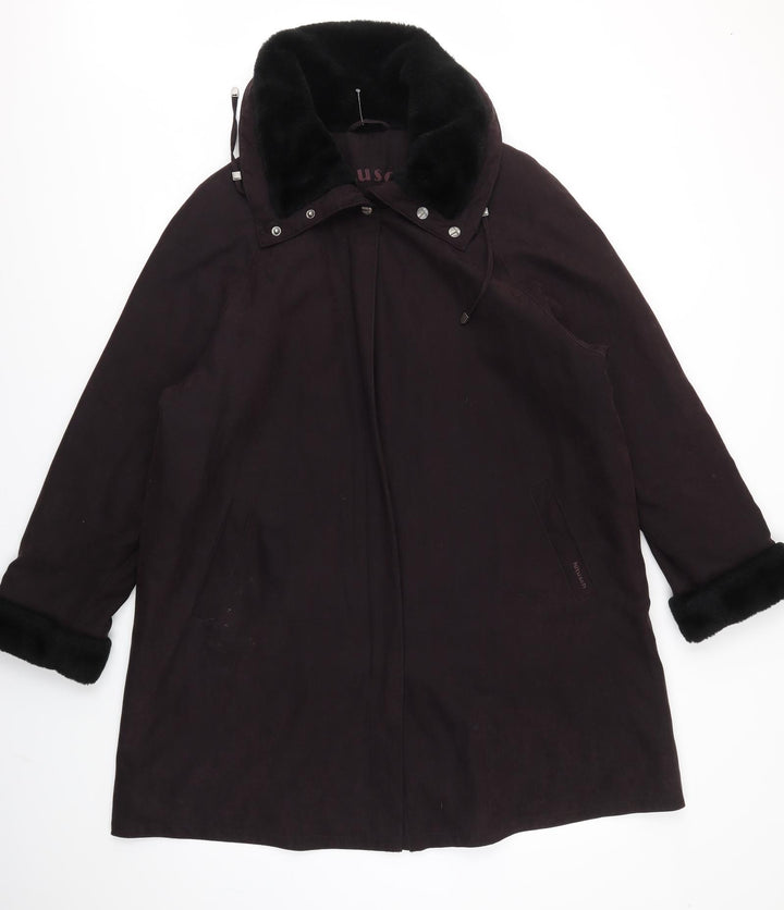 NITUSCH Womens Purple Jacket Coat Size L
