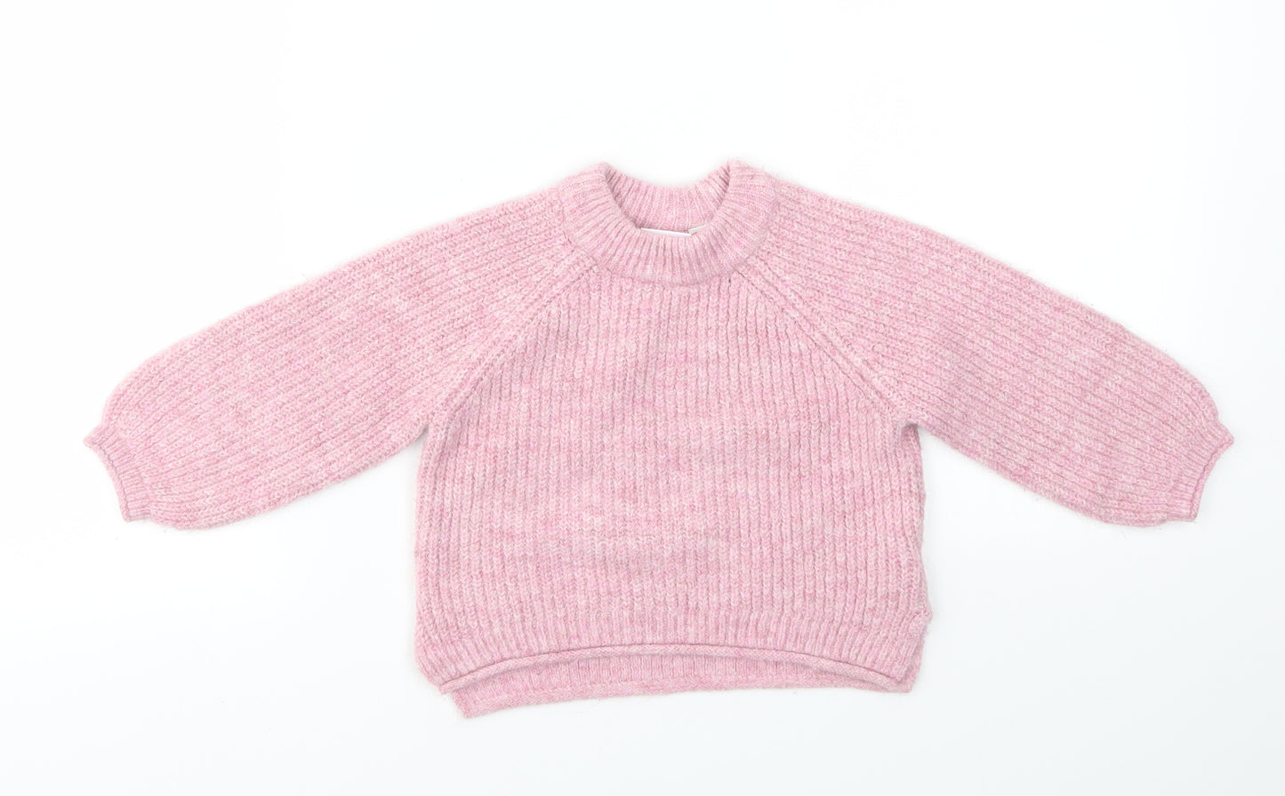 Zara Girls Pink   Pullover Jumper Size 18-24 Months