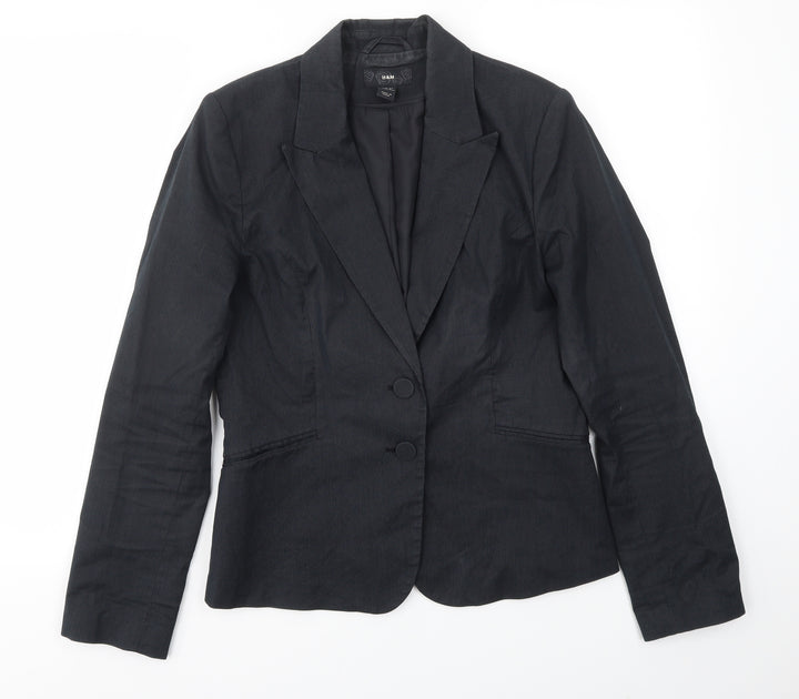 H&M Womens Blue   Jacket Blazer Size 10
