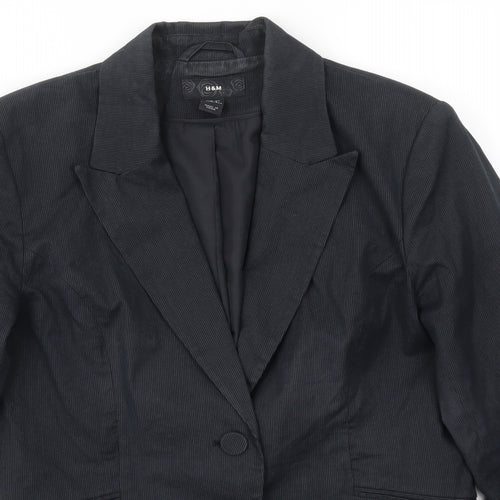 H&M Womens Blue   Jacket Blazer Size 10