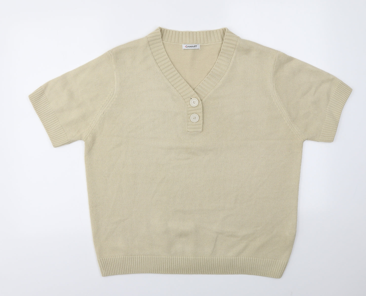 Damart Womens Beige Houndstooth  Pullover Jumper Size 18