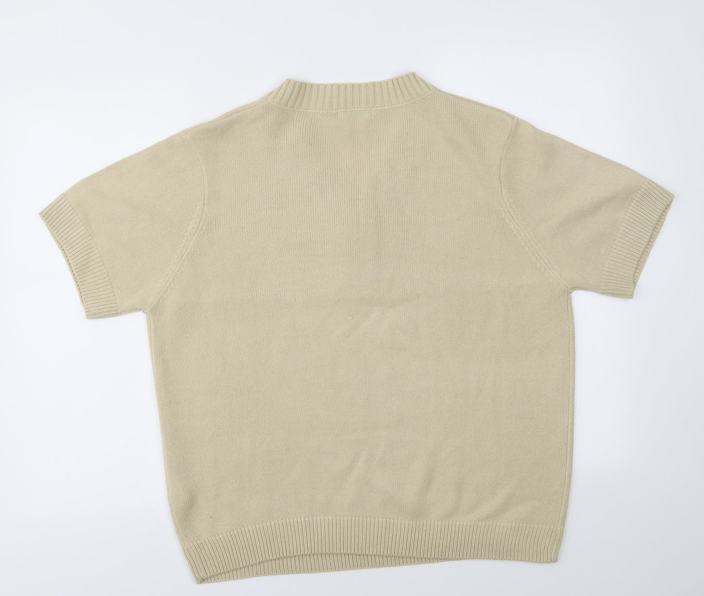 Damart Womens Beige Houndstooth  Pullover Jumper Size 18