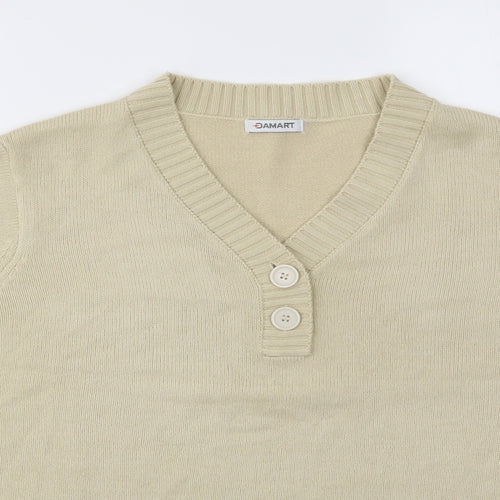 Damart Womens Beige Houndstooth  Pullover Jumper Size 18