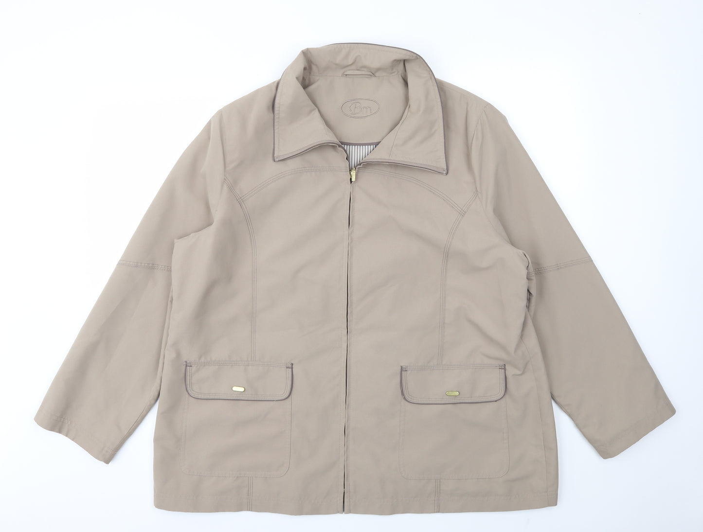 BM Womens Beige   Jacket Coat Size L