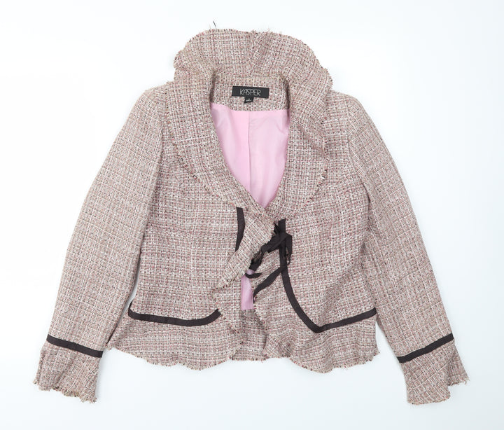 Kasper Womens Orange Jacket Blazer Size M