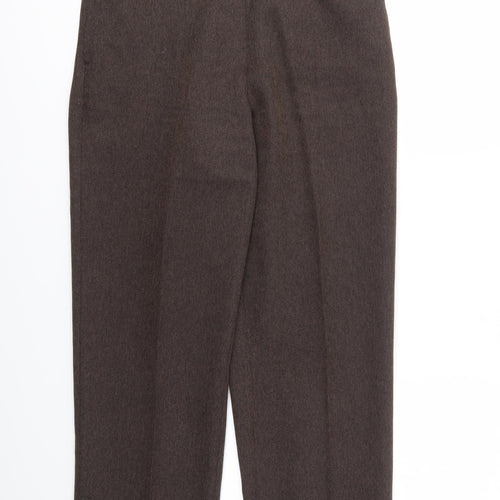 BHS Womens Brown   Trousers  Size 12 L26 in - stretch waistband
