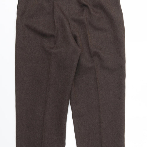 BHS Womens Brown   Trousers  Size 12 L26 in - stretch waistband