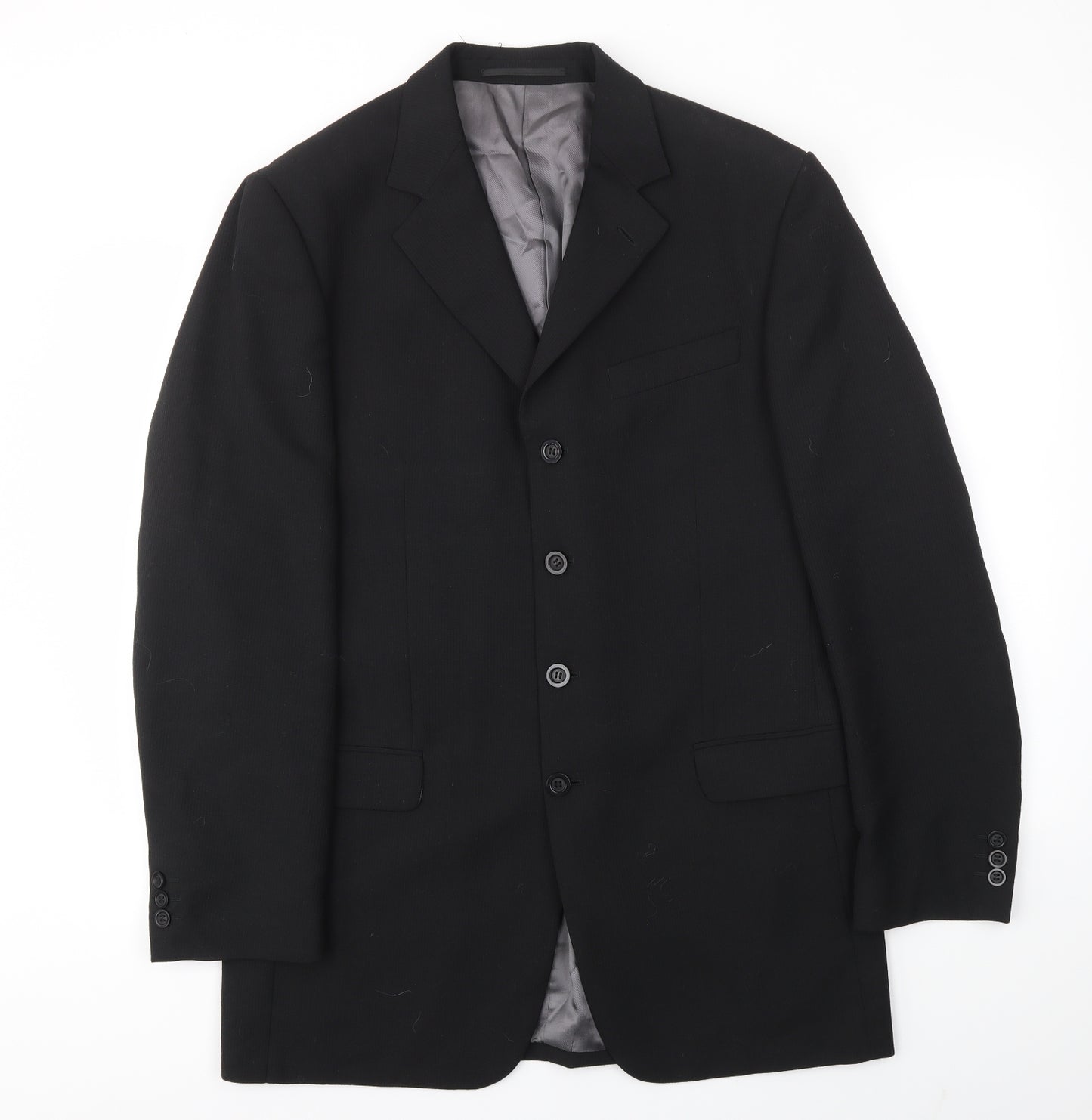 TOM ENGLISH Mens Black   Jacket Blazer Size 48