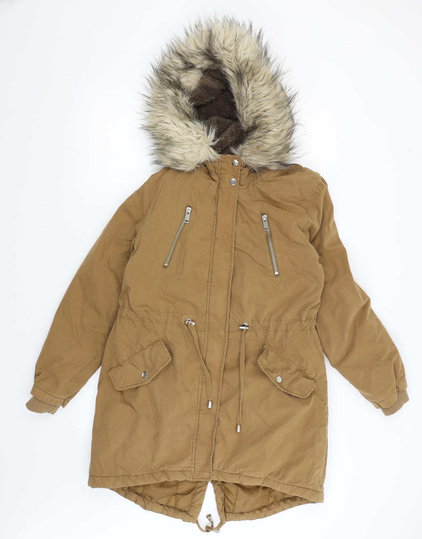 New Look Womens Brown   Overcoat Coat Size 12