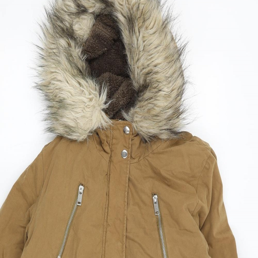 New Look Womens Brown   Overcoat Coat Size 12