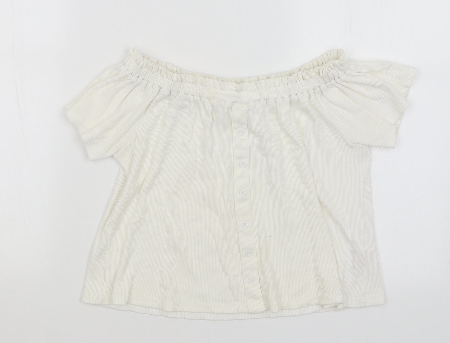 Primark Girls White   Basic T-Shirt Size 11-12 Years